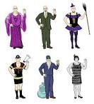 Every one of Dean Pelton's costumes from Community on a single poster
