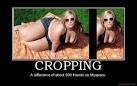 demotivational poster CROPPING A difference of about 500 friends ...