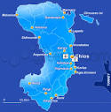 Chios, Map of Greece: Map of Chios and other Eastern Aegean Greece ...