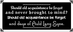 For AULD LANG SYNE | Julianna W. Miner