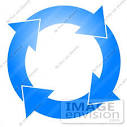Blue Circle With Four Arrows Moving Clockwise Clipart | #15804 by ...
