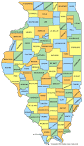 Illinois County Map - IL Counties - Map of Illinois