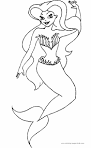 Mermaid coloring page