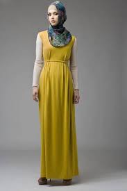 Abayas & Dresses :: Mustard Knot Dress - Hijab House Online ...