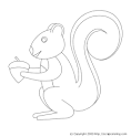 Squirrel coloring page