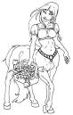 Centaur coloring page