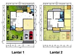 Desain Denah Rumah Minimalis 2 Lantai Paling Modern