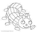 Bug coloring page