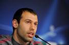 Javier Mascherano Javier Mascherano of Barcelona answers a question during a ... - Javier+Mascherano+Barcelona+Training+Press+IFgn-5sNKNAl