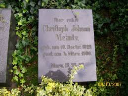 Grab von Christoph Johann Meints (16.12.1829-04.03.1900), Friedhof ...