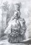 1780 La reine Marie-Antoinette dans le parc de Versailles (wearing ...