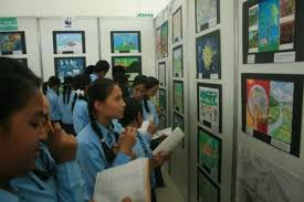 WWF Nepal - Rabi Sharma Enlarge - students_taking_note_of_the_displayed_artworks_1
