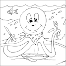 Octopus coloring page