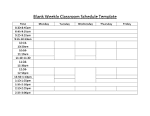 Weekly Classroom Schedule Template Writing With Chalk