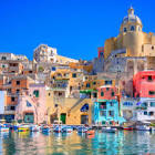 Procida is among the Flegrean Islands from the coast of Naples in ...