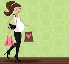 Cute Pregnant Women Clip Art