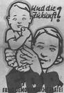 red, symbolizing the threat posed to mother and child by communism.