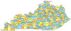 KENTUCKY County Map - KY Counties - Map of KENTUCKY