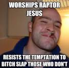 worships raptor jesus resists
