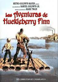 Cartel de la película,  Las aventuras de Huckleberry Finn, 1960.