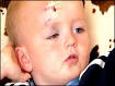 The pellet hit Paul Barr, 2, in the forehead - _41237925_boy203