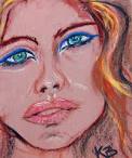Sad Blue Eyes-framed Painting - Sad Blue Eyes-framed Fine Art Print ... - sad-blue-eyes-framed-kathryn-barry