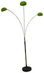 Arc Green Contemporary 3 Arm Lounge Floor Lamp With Dimmer - MINI 5