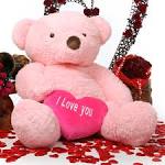 Gigi Love Chubs with I LOVE YOU Heart Huge Pink Teddy Bear 55in - Gigi-Love-Chubs-pink-teddy-bear-with-heart-55in__50384_zoom
