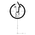 North Arrow 5 AutoCAD Block - Ceco.NET-Symbols-North-Arrows-Tx-23 ...