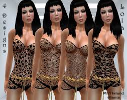 Second Life Marketplace - Lola Black Fatpack ALL 4 Lace dresses ... - Lola%204%20Designs%20-%20Black%20copy