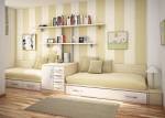 Bedroom Spectacular Mocca Sofa Beds With Stylish Book Rack In ...