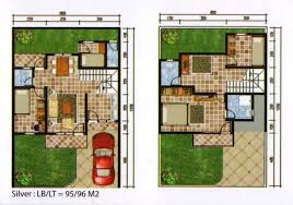 Denah Rumah Modern Minimalis Kasual Dua Lantai � Desain tipe rumah