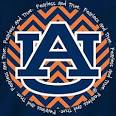 Auburn Tigers Football T Shirts Chevron Pattern Auburn Logo Color.