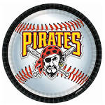 Pittsburgh Pirates Baseball Round Dinner Plates, 76219