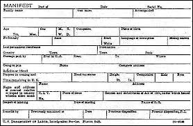 Blank Form 548, US-Canadian Border Card Manifest Go BACK to St. Albans Lists - form548