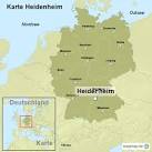 Karte Heidenheim von ortslagekarte - Landkarte für Deutschland