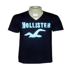 Camiseta Hollister gola V corpreto