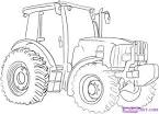 Tractor coloring page