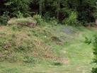 The bank was built up to make an anti-tank ditch and the pill box was set - via Daymix