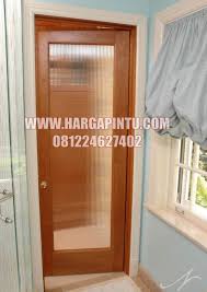 Pintu Kamar Mandi Kayu Jati Kaca Buram Harga Pintu - Harga Pintu