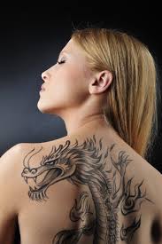 Women Tattoo Dragons Design