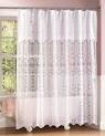 Lace Shower Curtain attached valance vintage look lace curtain ...