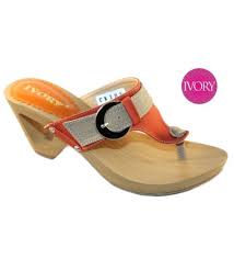 Sandal Kayu Wanita TI183 Orange - pusat butik