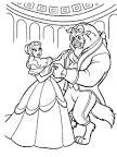 Beauty and Beast coloring page
