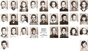 Third Row: Charles “Bud” Koehler, Kathleen Locklor, John “Mike” Cook, David Eggers, Charles Nowell, Michael Crump, ... - mtwain-5th-grade-1958