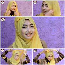 Tutorial Hijab Paris Simple Modis Dan