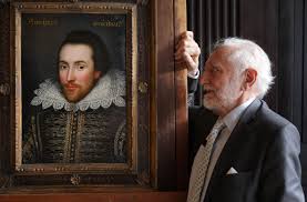 Professor Stanley Wells, the chairman of The Shakespeare Birthplace Trust, unveils a painting of William Shakespeare which he believes to be the only ... - Newly+Identified+Portrait+William+Shakespeare+Ir-M1SU-A-5l