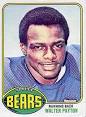 Walter Payton at Jackson State (left) and his 1976 Topps Rookie Card (right) - walter-payton-rookie-card