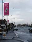 Digital TV switchover signs. Bilingual signs (English on the reverse) on - via Daymix