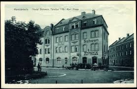 Ansichtskarte / Postkarte Marktredwitz Oberfranken, Hotel Schwan, Karl Riess - 471842